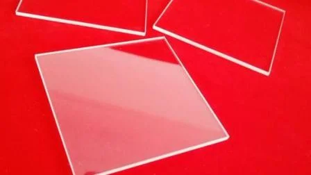 Plaque de verre de quartz à haute transmission UV optique carrée claire personnalisée de grande taille