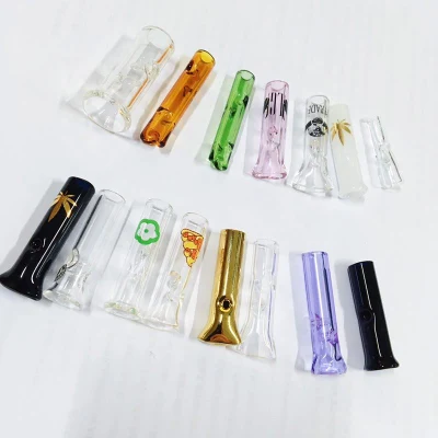 Accessoires de tabagisme d'astuces de filtre en verre adaptées aux besoins du client par bouche ronde plate